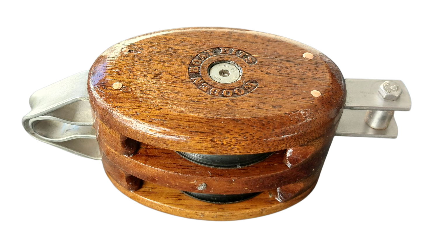 LARGE DOUBLE BINDING BLOCK with ROLLER BEARINGS and BECKET
