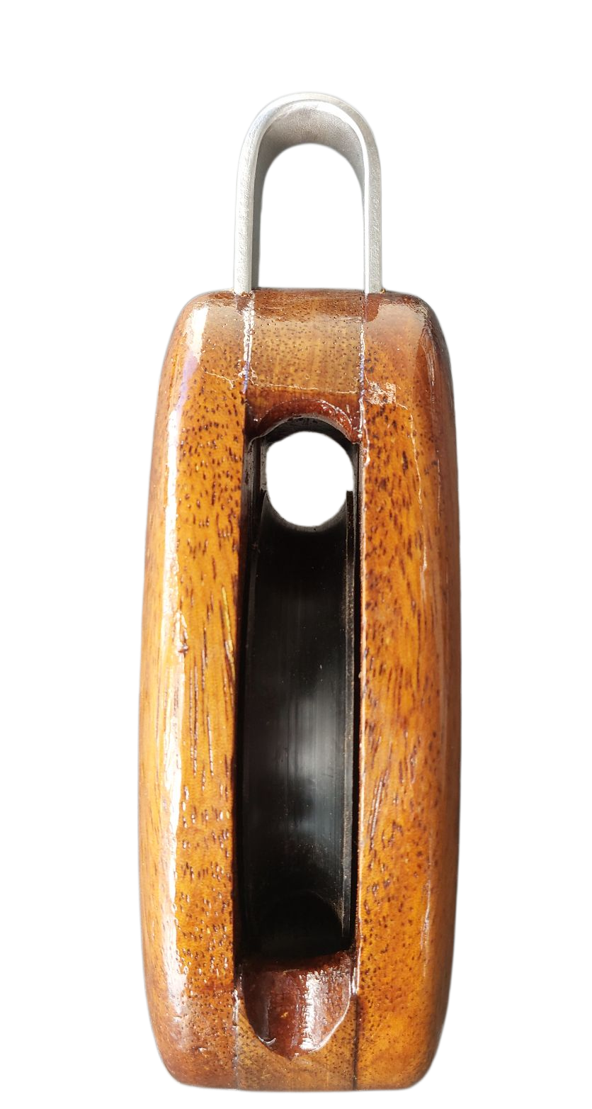 LARGE SINGLE BINDING BLOCK with ROLLER BEARING ACETAL SHEAVE