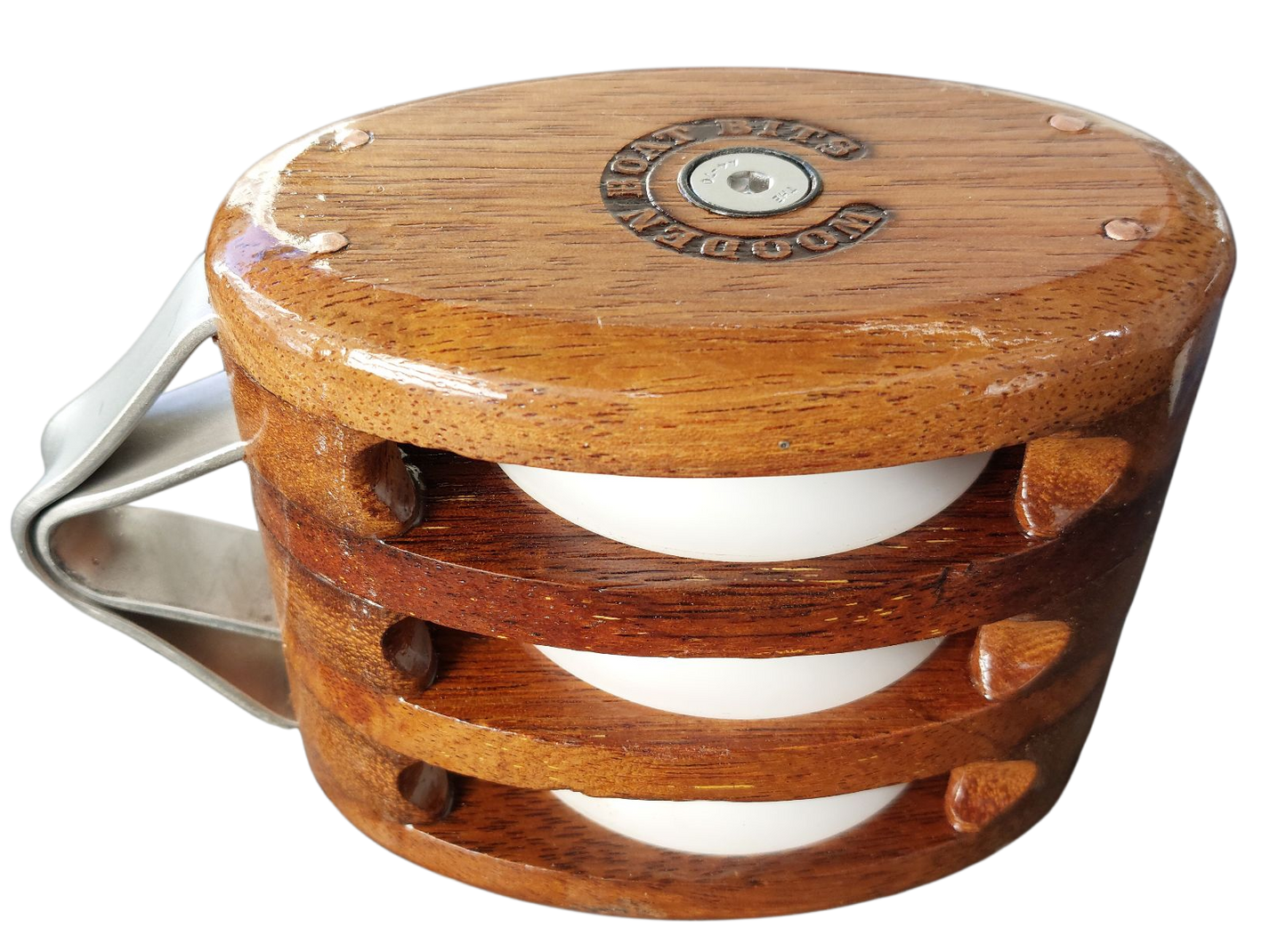 LARGE TRIPLE BINDING BLOCK with PLAIN SOLID BEARING SHEAVES